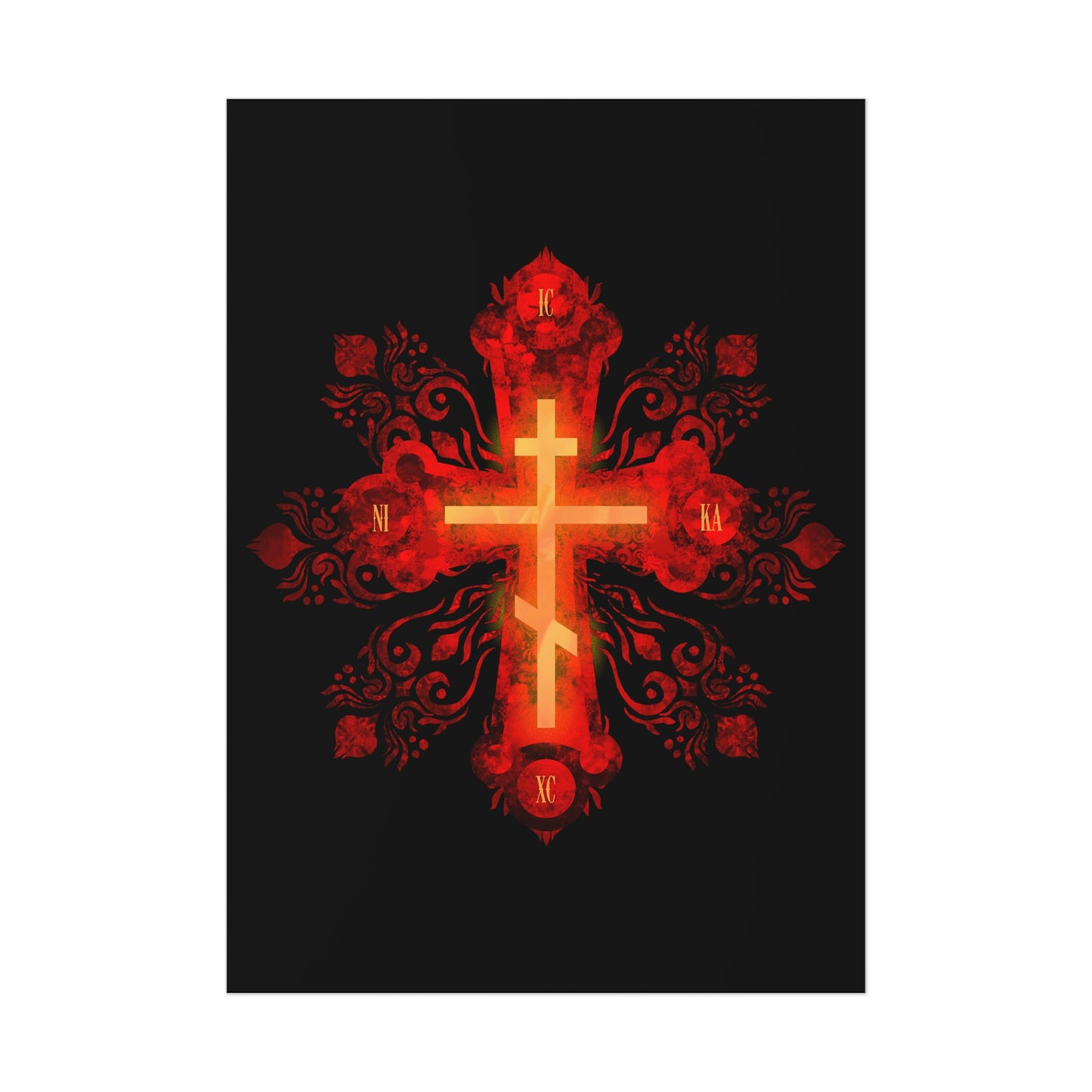 Art Cross: Russian Animation Style No. 1 | Orthodox Christian Art Poster