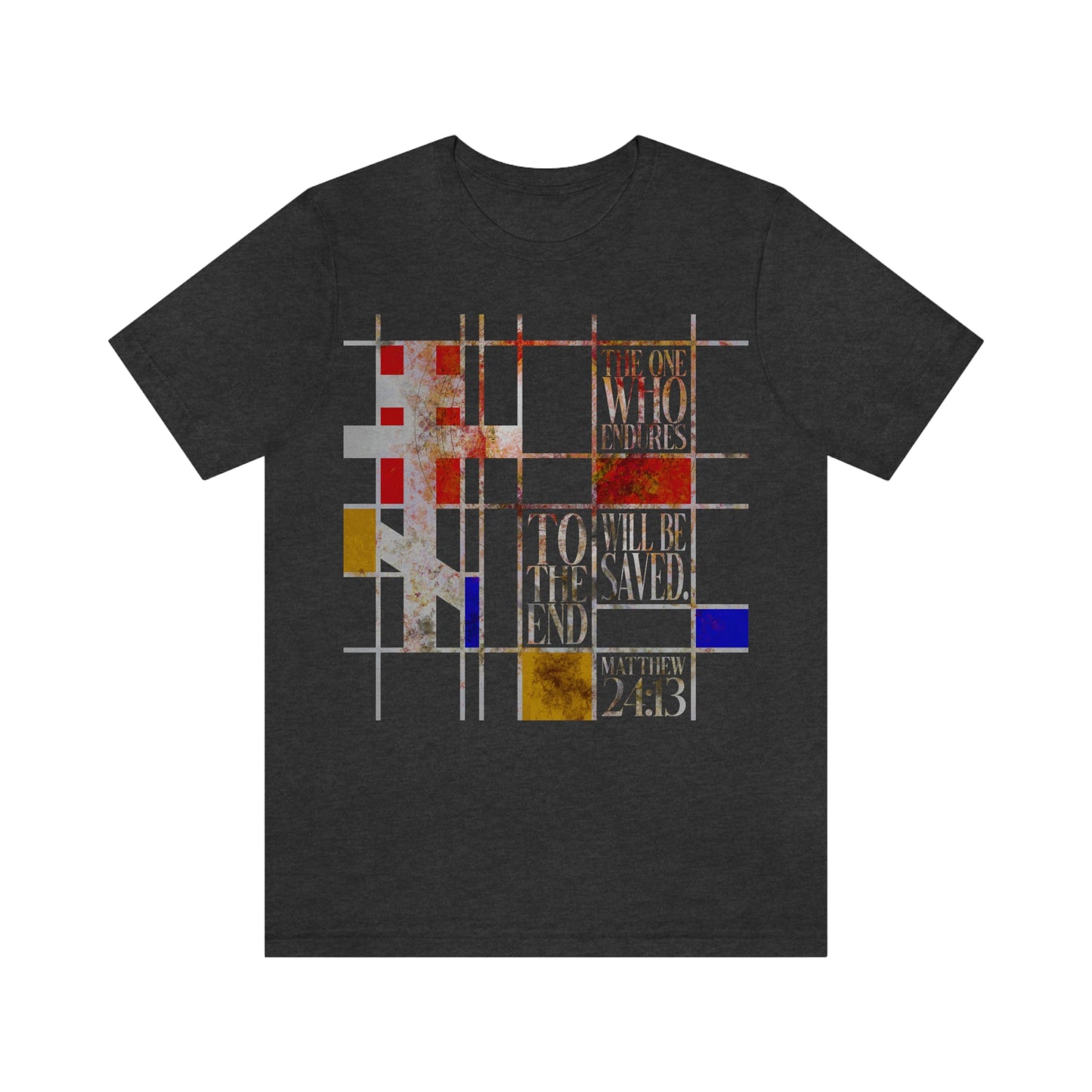 The One Who Endures - Mondrian Design No. 1 | Orthodox Christian T-Shirt