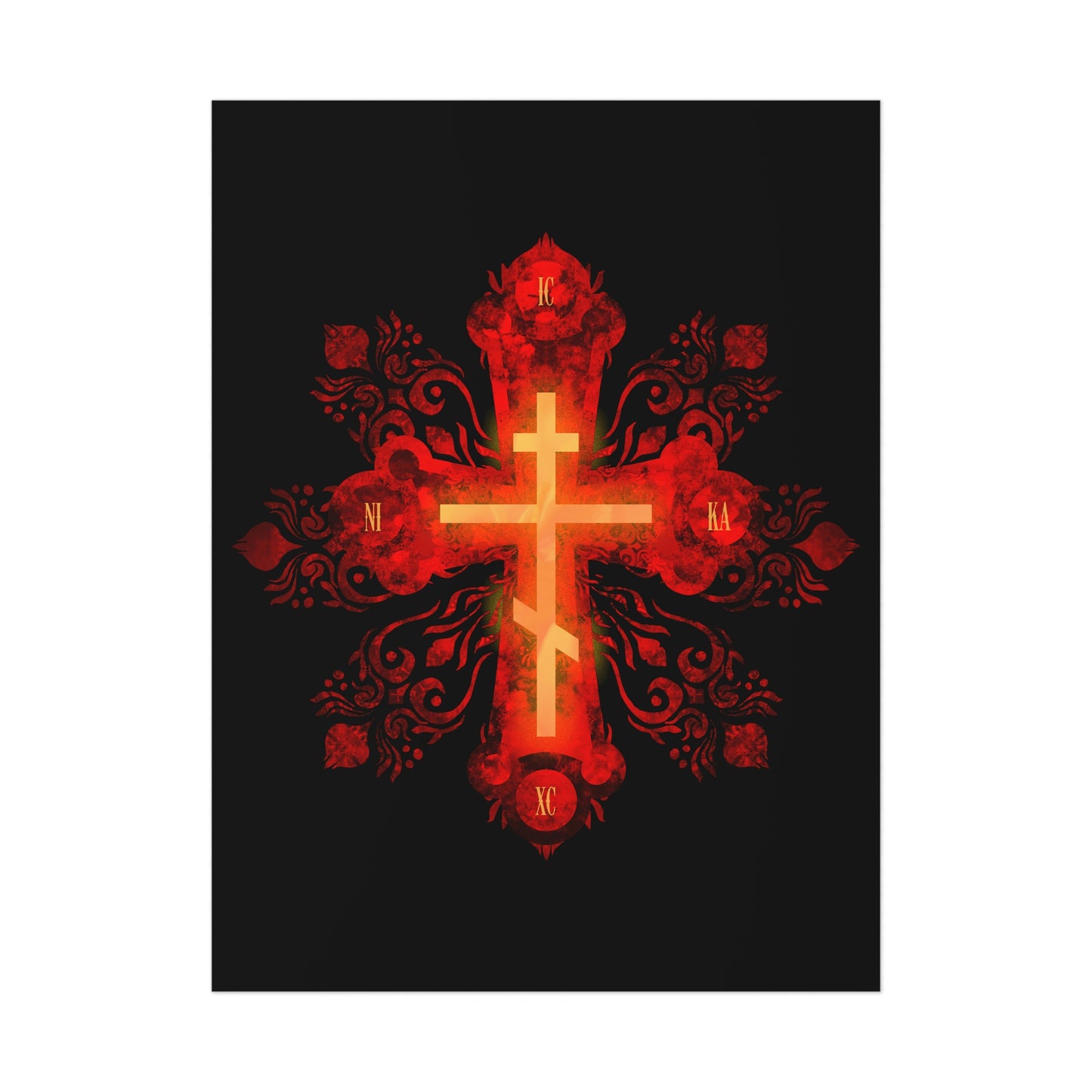 Art Cross: Russian Animation Style No. 1 | Orthodox Christian Art Poster