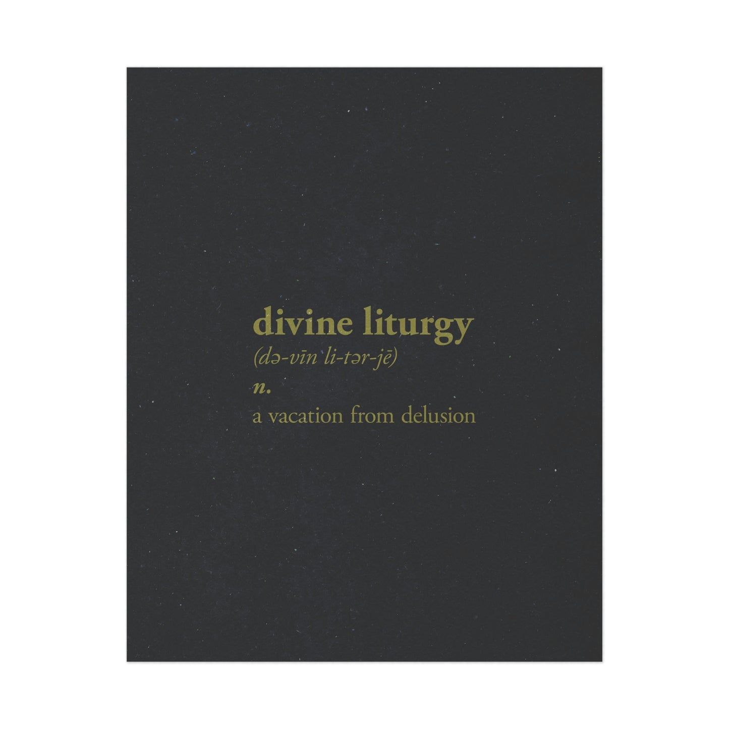 Divine Liturgy Definition No. 1 | Orthodox Christian Art Poster