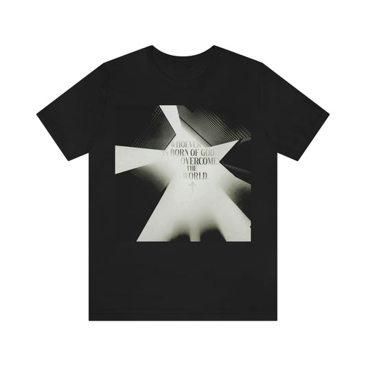 Whosoever is Born of God Overcomes the World (1 John 5:1:-4) | Modern Cityscape Aesthetic | Orthodox Christian T-Shirt