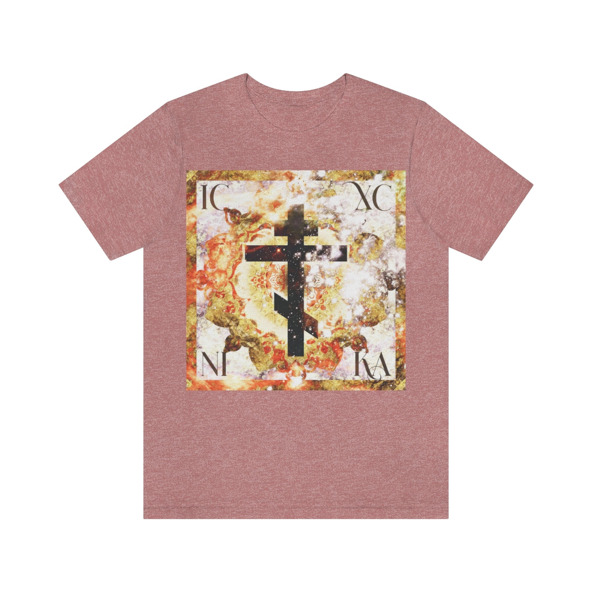 Art Cross: Ætheric Rose Window Cross Design No. 22 | Orthodox Christian T-Shirt