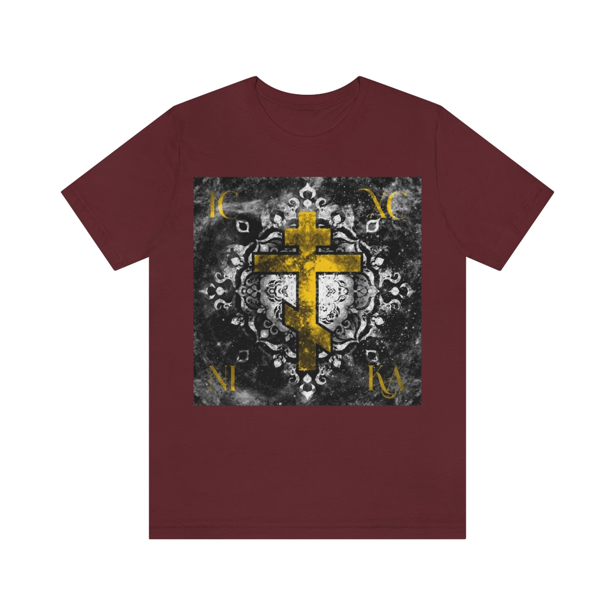 Art Cross: Ætheric Rose Window Cross Design No. 18 | Orthodox Christian T-Shirt