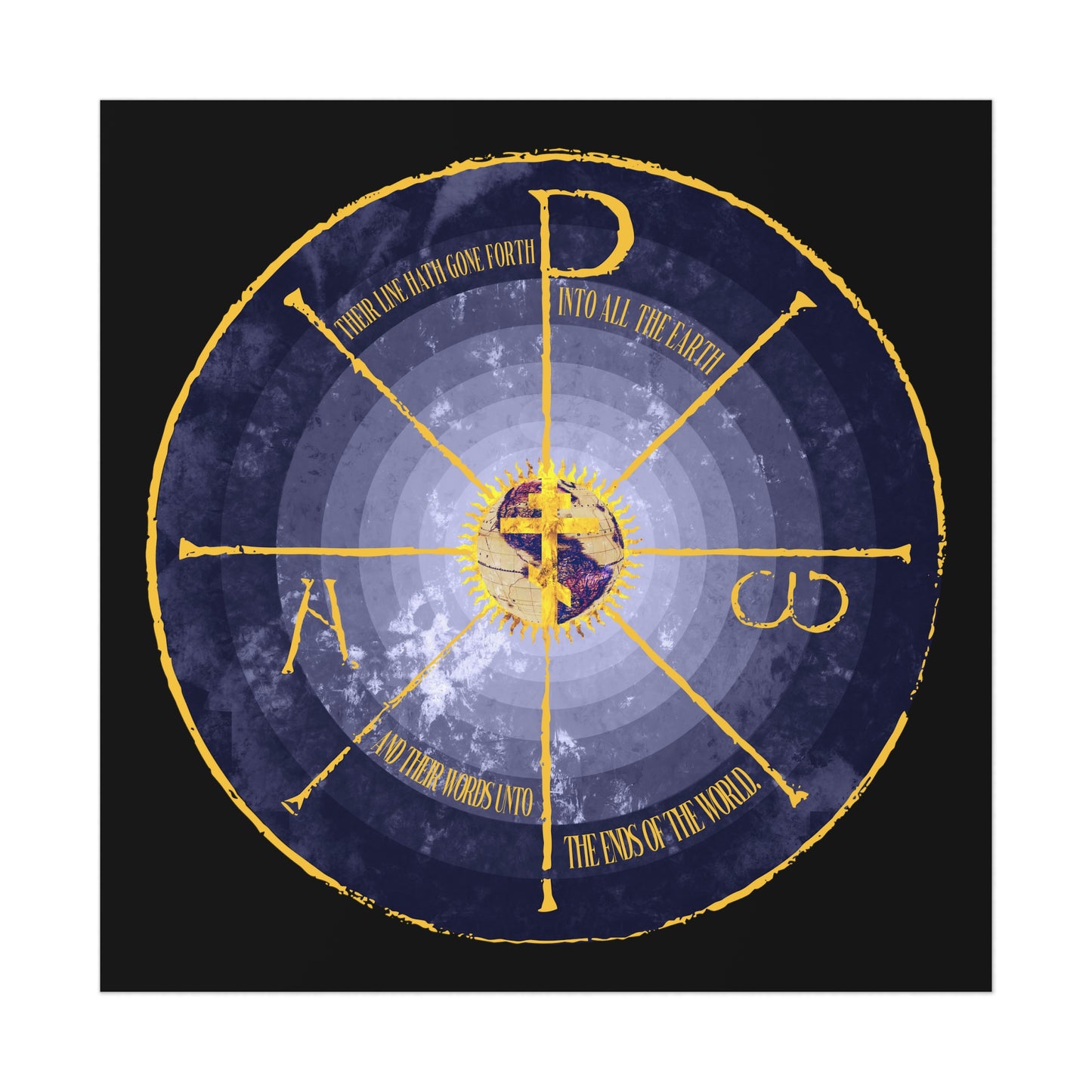 Geocentric Cross & Chi Rho No. 1 | Orthodox Christian Art Poster