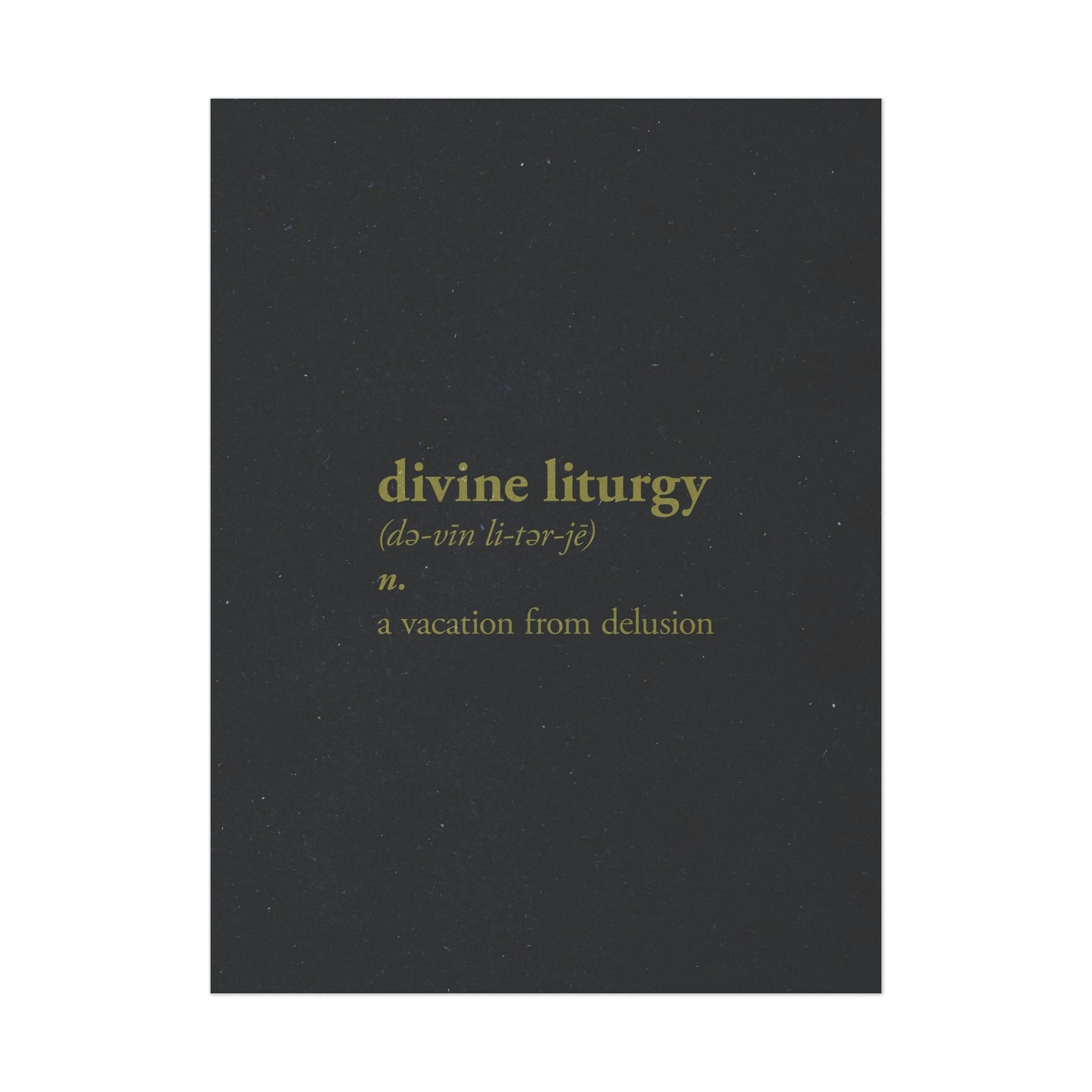 Divine Liturgy Definition No. 1 | Orthodox Christian Art Poster