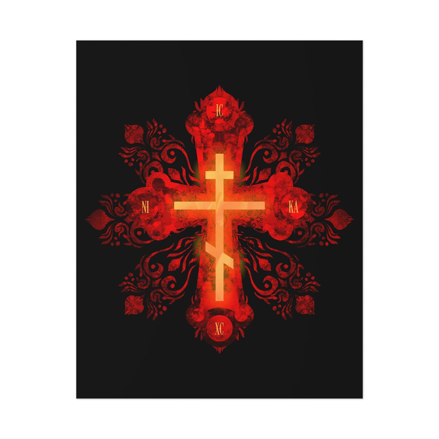 Art Cross: Russian Animation Style No. 1 | Orthodox Christian Art Poster
