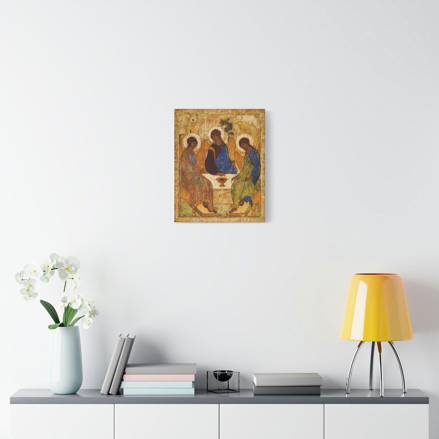 Andrei Rublev's Holy Trinity (or Hospitality of Abraham) Icon | Orthodox Christian Canvas Icon