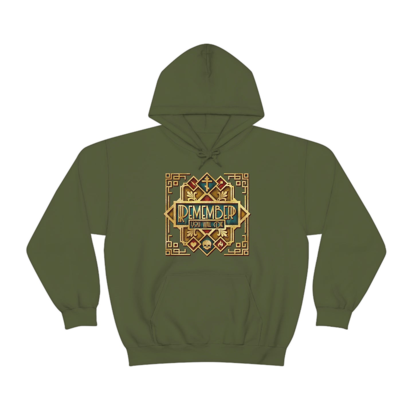 Remember You Will Die: Art Deco Design No.2 | Orthodox Christian Hoodie / Hooded Sweatshirt