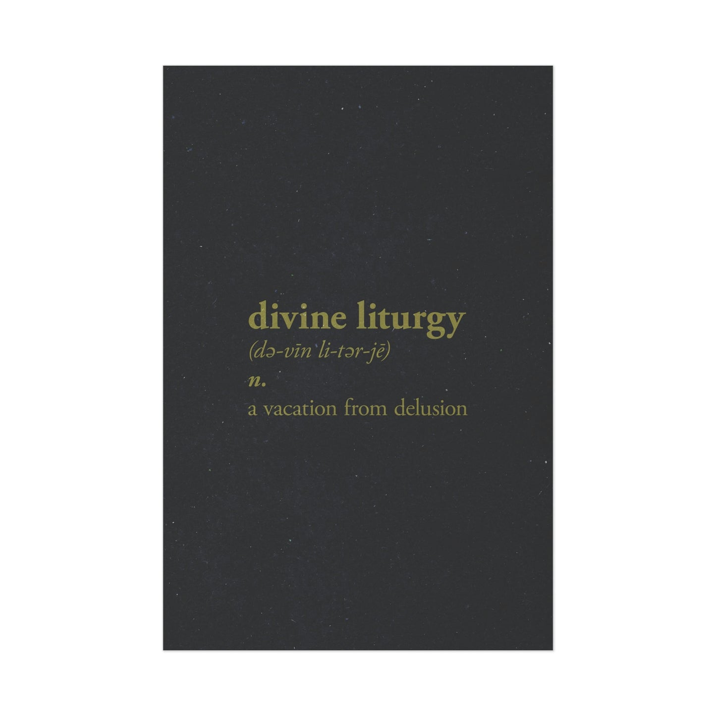 Divine Liturgy Definition No. 1 | Orthodox Christian Art Poster