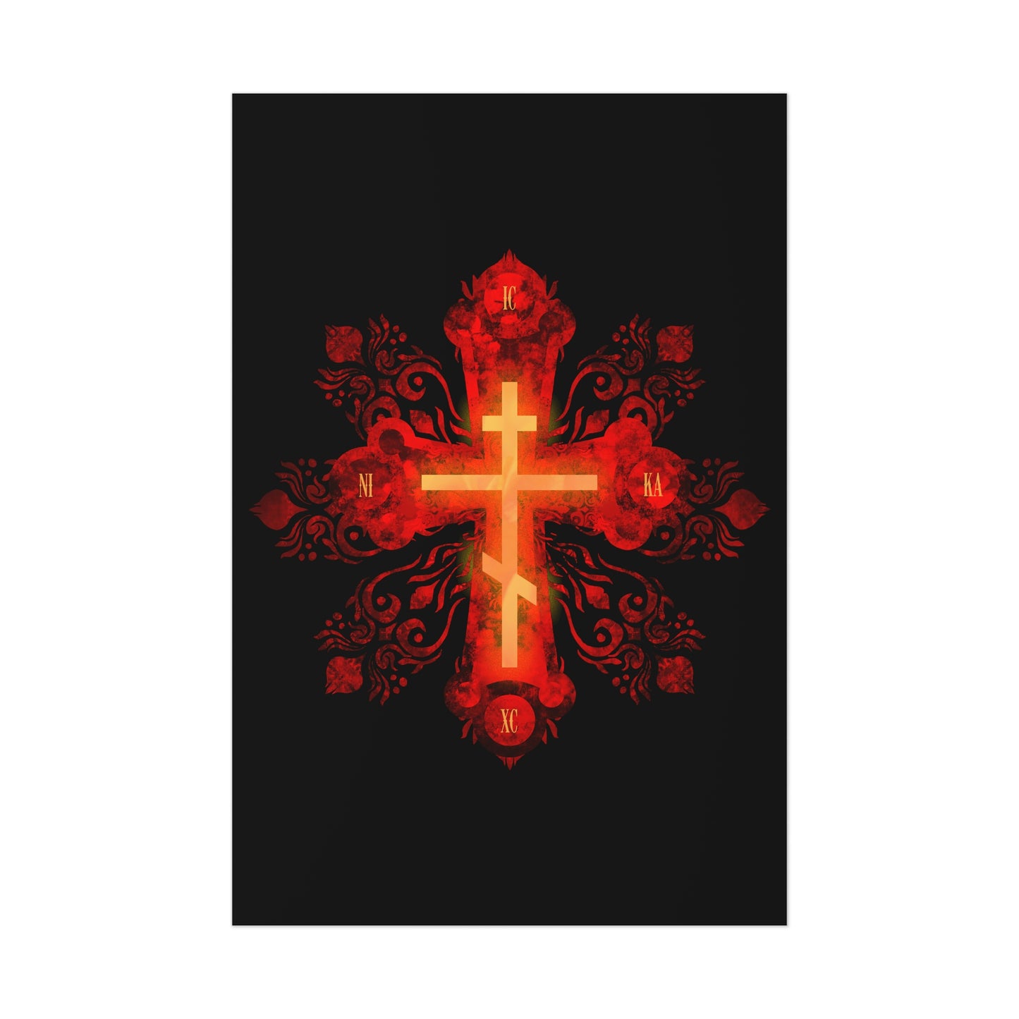 Art Cross: Russian Animation Style No. 1 | Orthodox Christian Art Poster