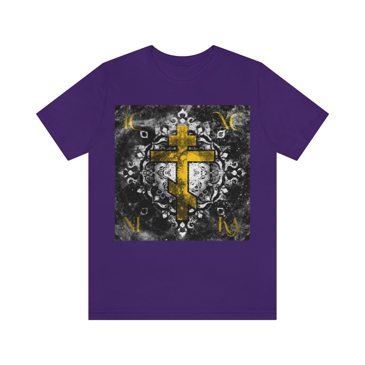 Art Cross: Ætheric Rose Window Cross Design No. 18 | Orthodox Christian T-Shirt