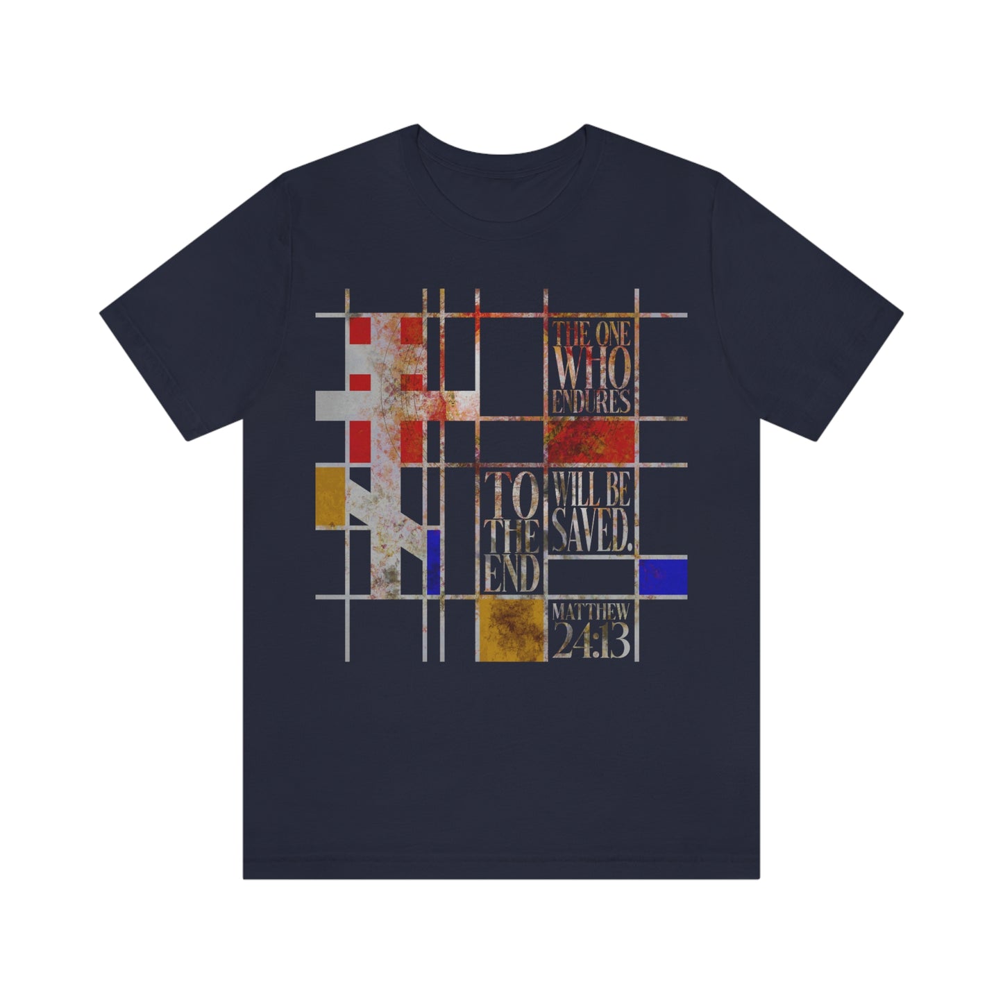 The One Who Endures - Mondrian Design No. 1 | Orthodox Christian T-Shirt