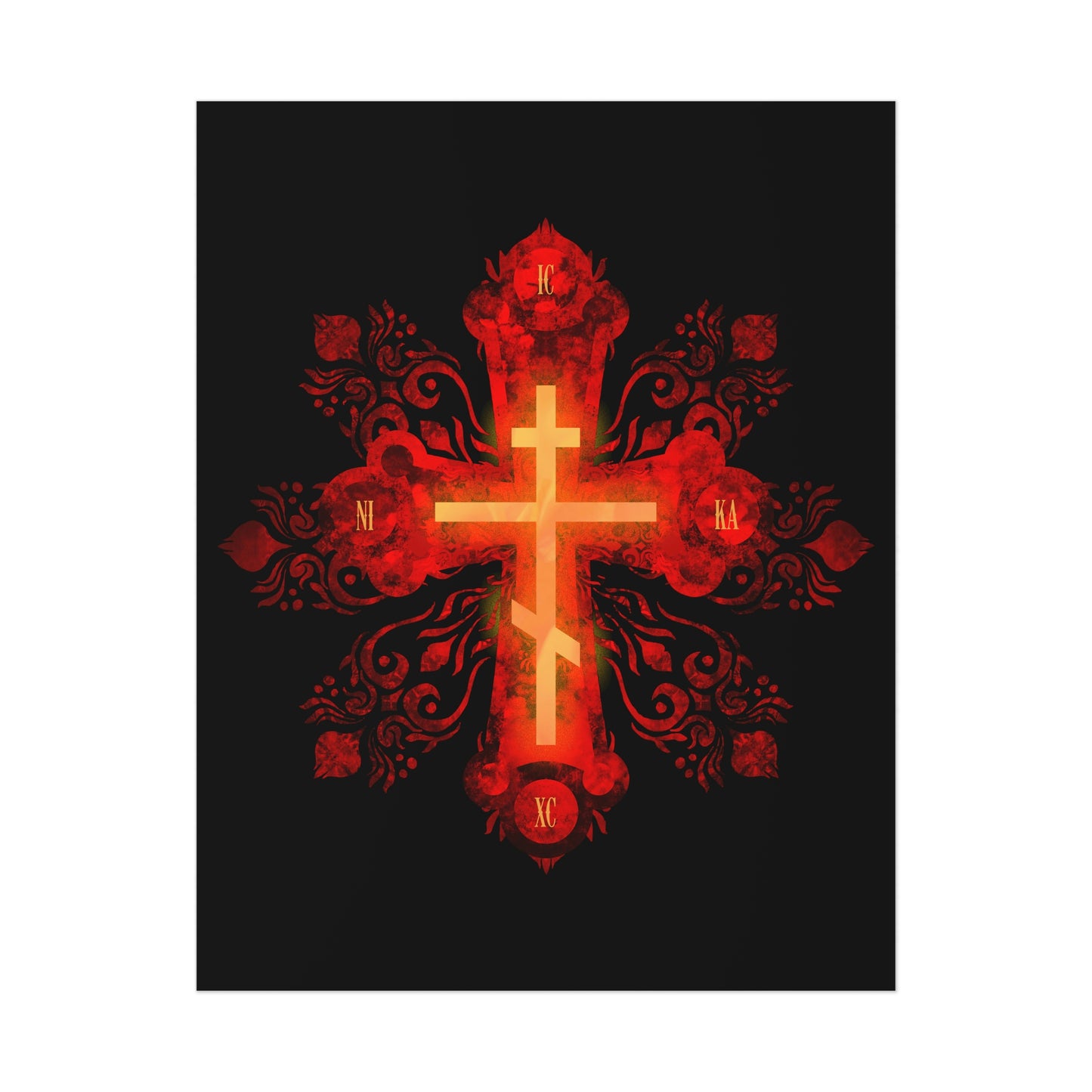 Art Cross: Russian Animation Style No. 1 | Orthodox Christian Art Poster