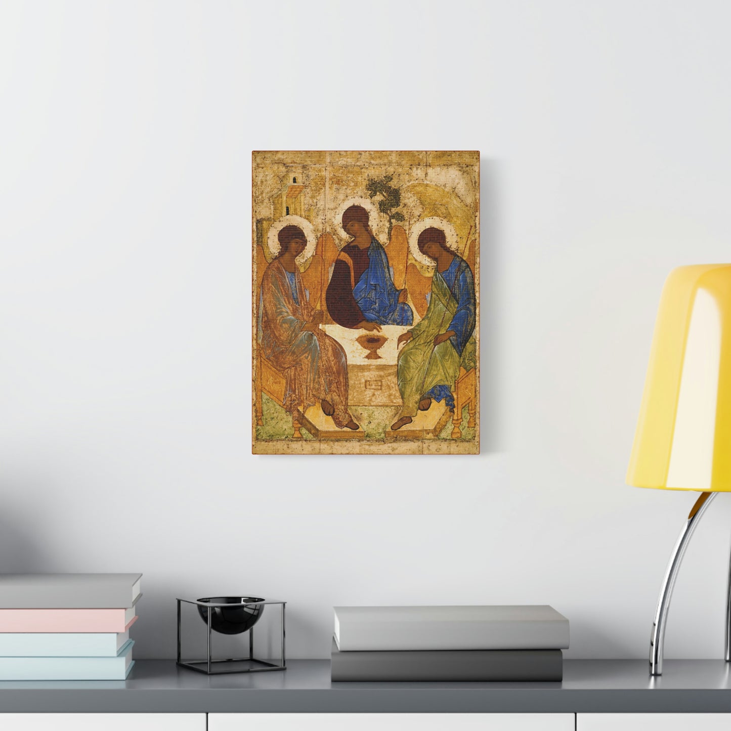 Andrei Rublev's Holy Trinity (or Hospitality of Abraham) Icon | Orthodox Christian Canvas Icon