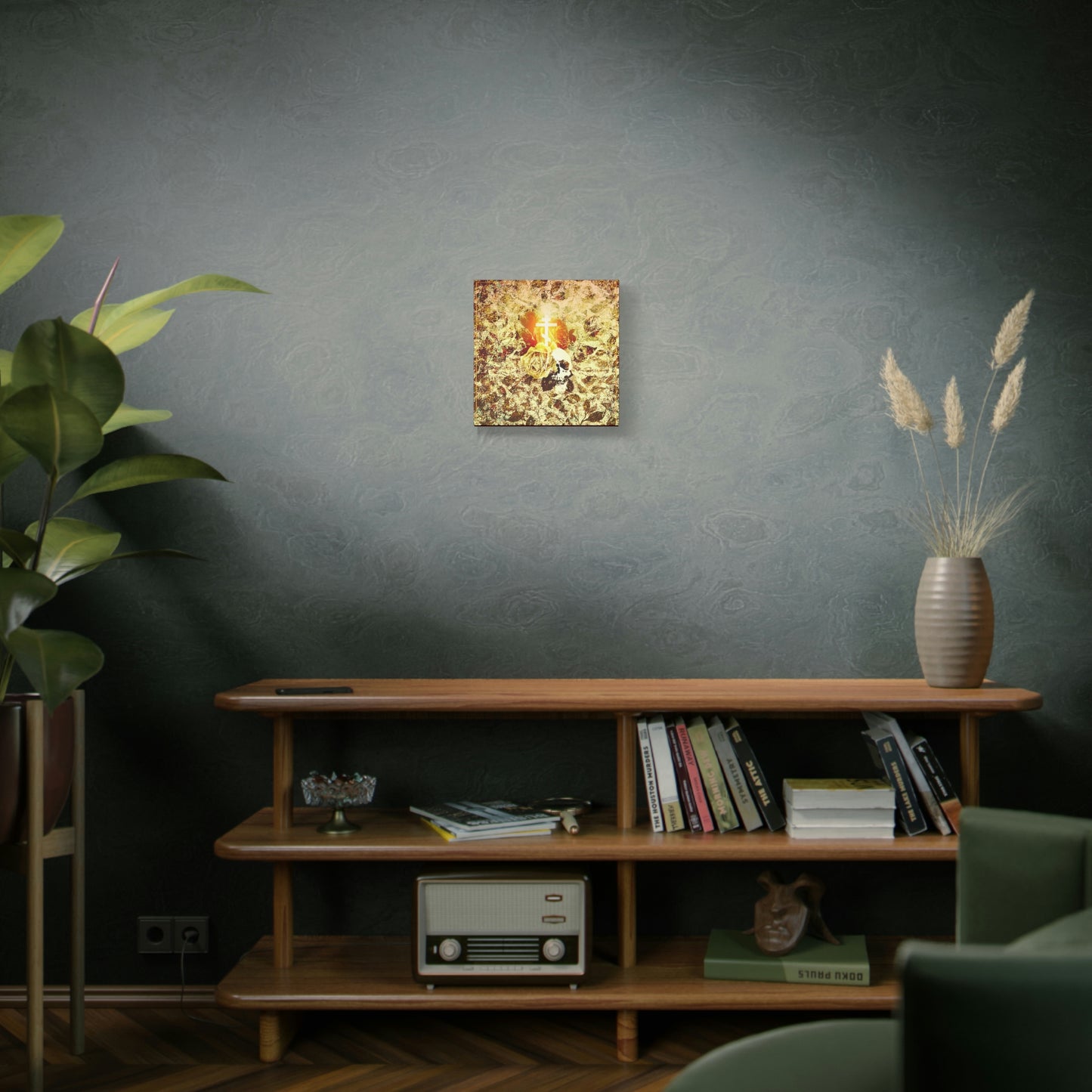 Art Cross: Rose & Skull No. 1 | Orthodox Christian Canvas Art