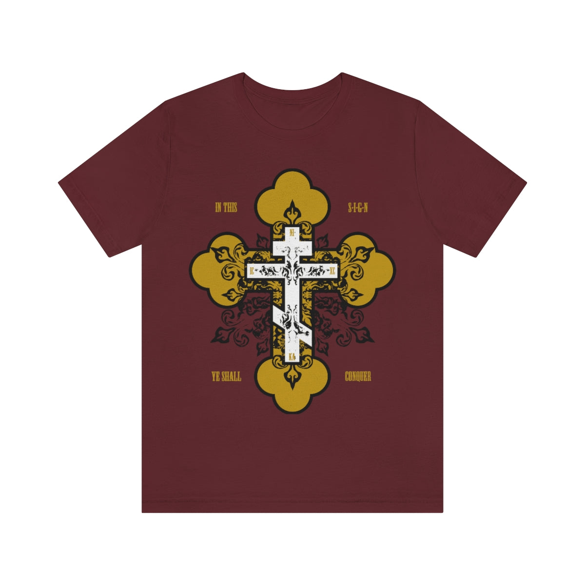 In This Sign Ye Shall Conquer No. 2 | In Hoc Signo Vinces | Orthodox Christian T-Shirt