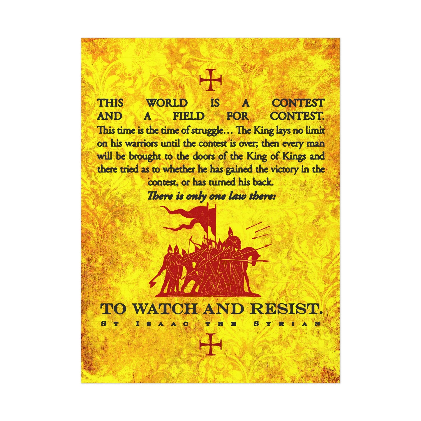 The World is a Contest No. 1 (St Isaac the Syrian) | Orthodox Christian Art Poster