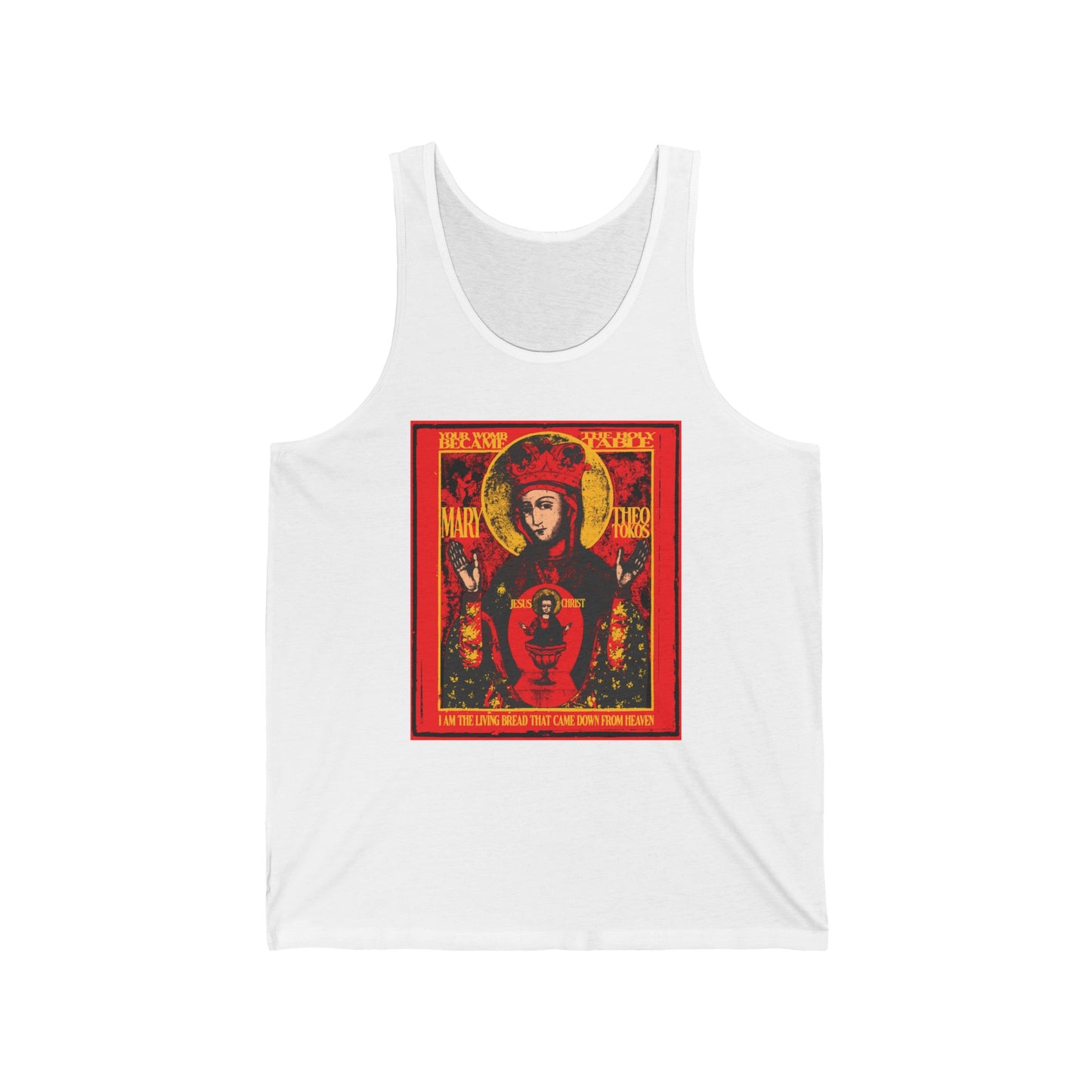 Mother of God of Nicaea IconoGraphic No.1 | Orthodox Christian Jersey Tank Top / Sleeveless Shirt