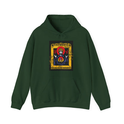 It is Truly Meet To Bless Thee Iconographic | Axion Estin Hymn to the Mother of God Theotokos | Orthodox Christian Hoodie