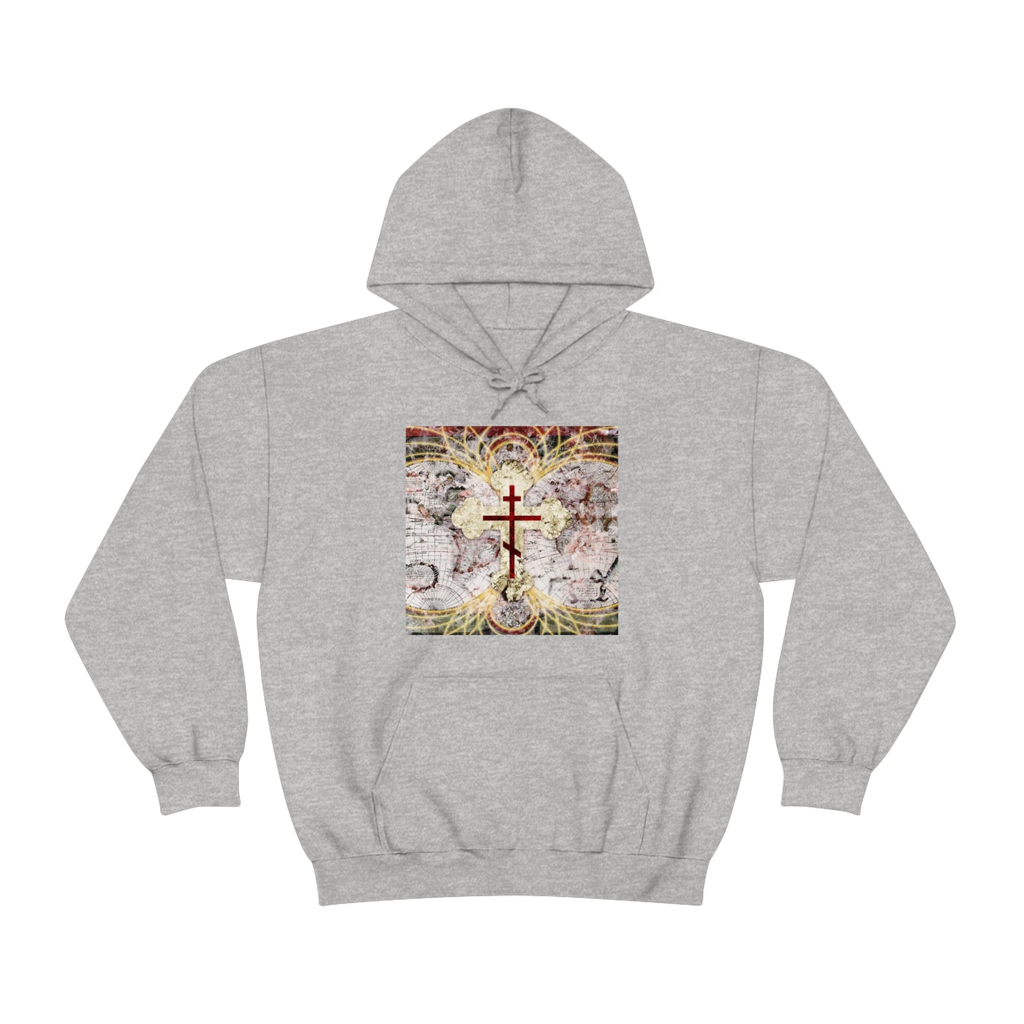 Art Cross: Magnetic Lines No. 1 | Orthodox Christian Hoodie / Hooded Sweatshirt
