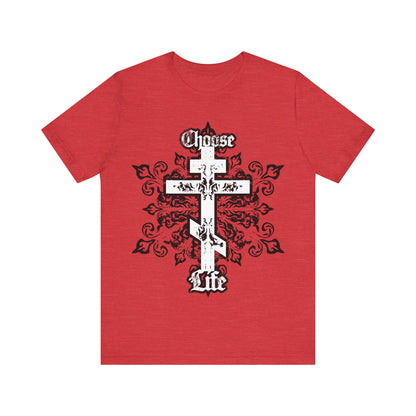 Choose Life No. 1 (Tri-Bar Cross) | Orthodox Christian T-Shirt