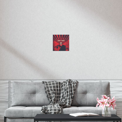 What Shall it Profit a Man | Matthew 16:26 | Soul Is Greater Than World | Red Earth White Cross | Orthodox Christian Art Poster