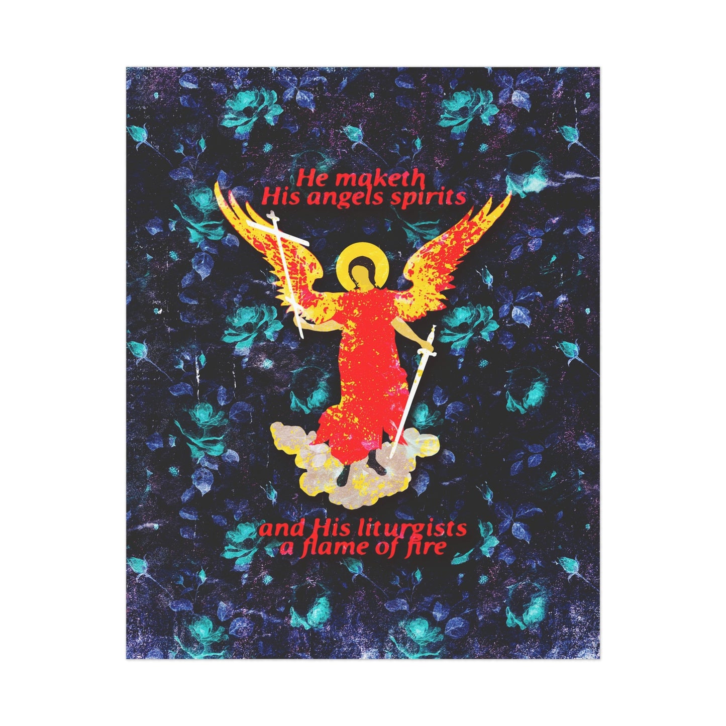 He Maketh His Angels Spirits (Psalm 103 LXX) No. 1 | Orthodox Christian Art Poster