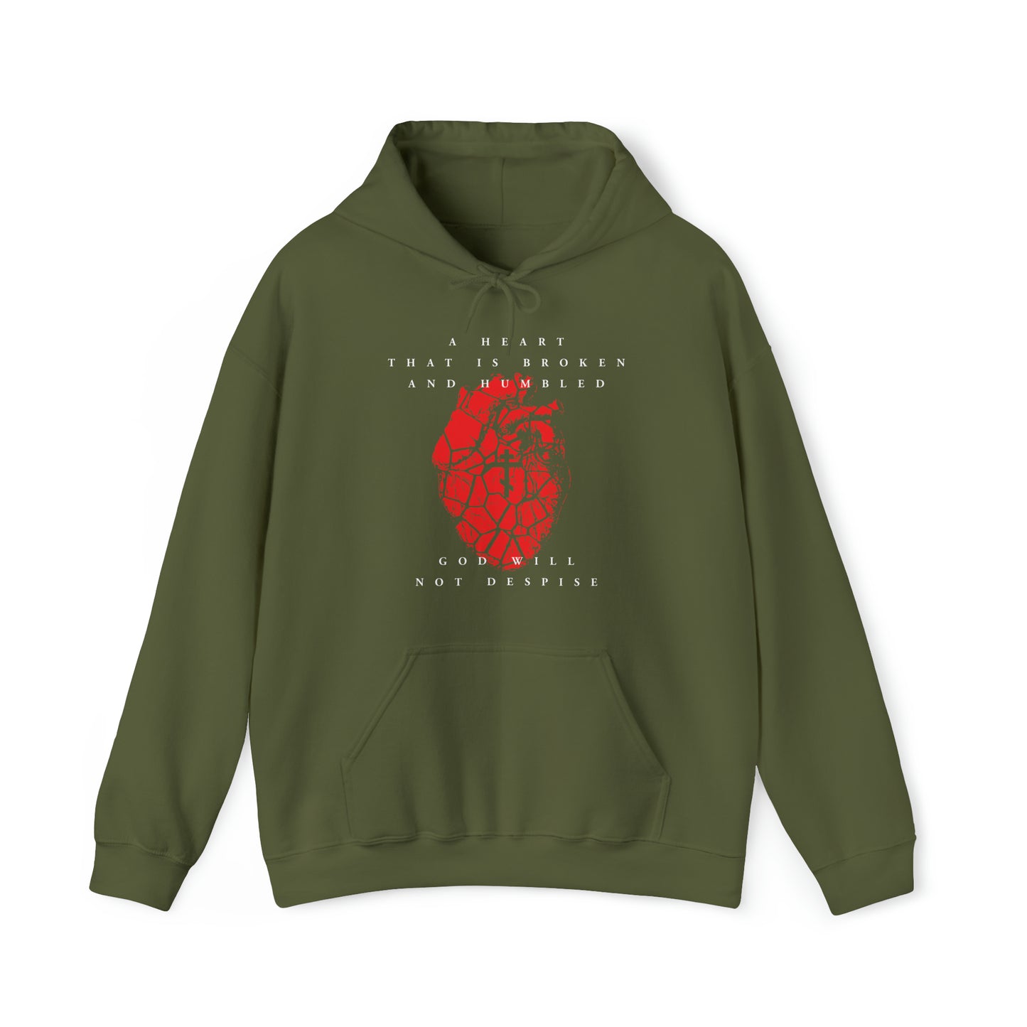 A Heart That is Broken and Humbled (Psalm 50/51) No. 1 | Orthodox Christian Hoodie / Hooded Sweatshirt