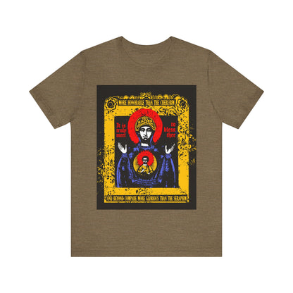 It is Truly Meet To Bless Thee Iconographic | Axion Estin Hymn to the Mother of God Theotokos | Orthodox Christian T-Shirt