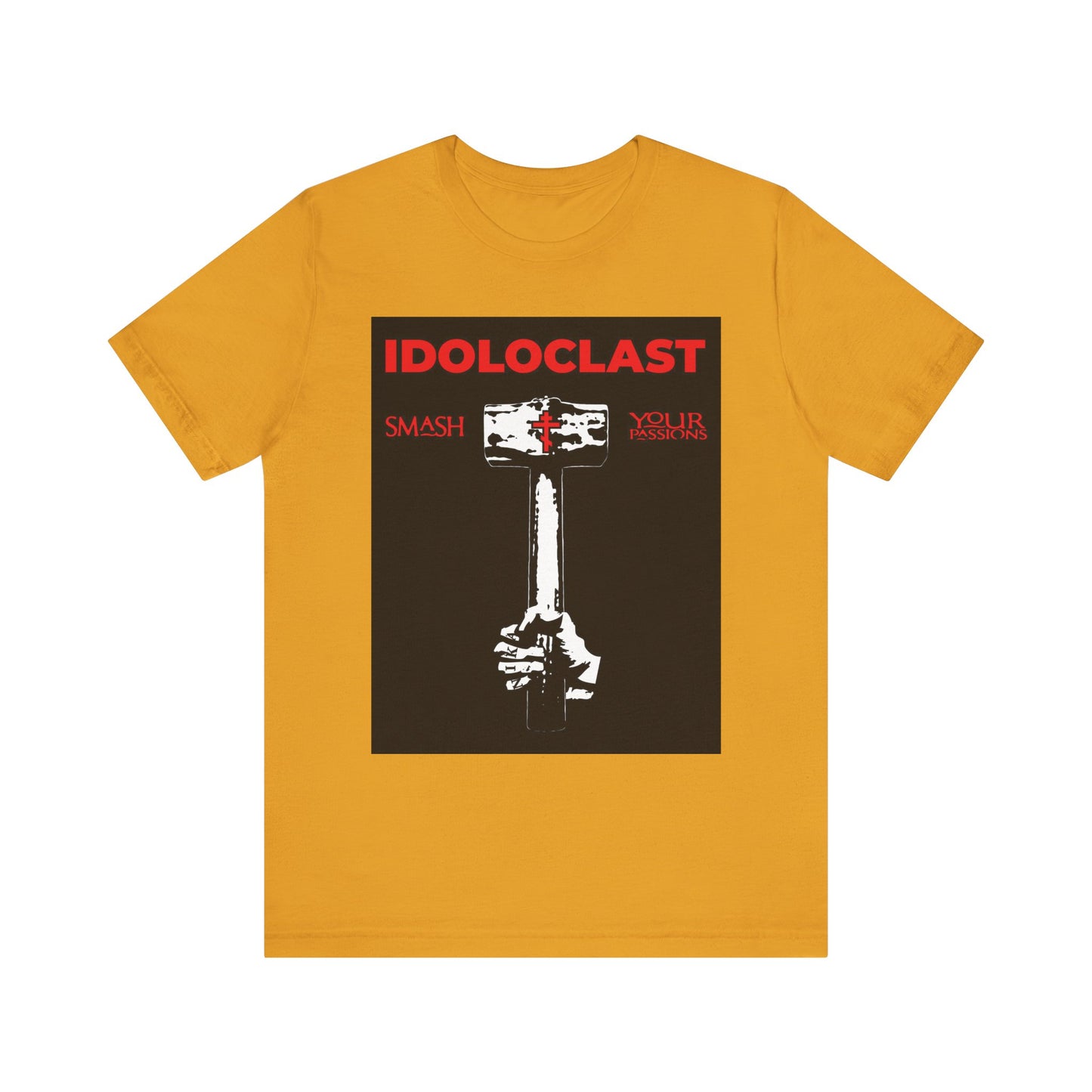 Idoloclast Idol-Smasher | Jesus Fist w/ Sledgehammer | Smash Your Passions | ICXC NIKA | Christian Ascetic | Lightweight Cotton Unisex T-Shirt