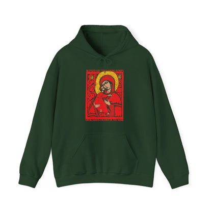 Vladimir Theotokos Icon (Blessed Art Thou Among Women) No. 1 | Orthodox Christian Hoodie