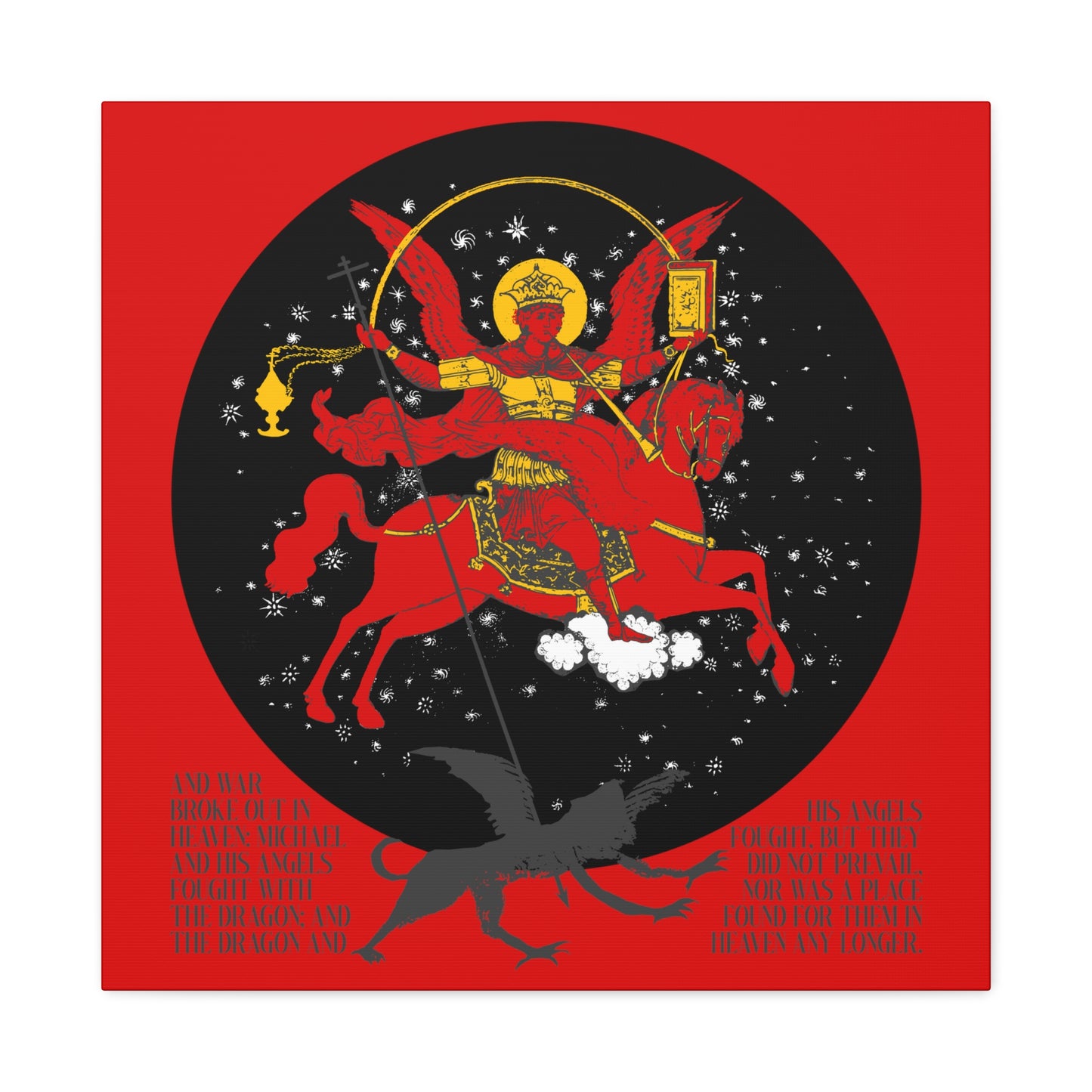 Archangel Michael of the Apocalypse No. 1 | Canvas Icono-Graphic | Orthodox Christian Art