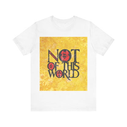 My Kingdom is Not of This World (John 18:36) | Bold Red, Yellow & Black Textured Design with Icon Motifs | Orthodox Christian T-Shirt