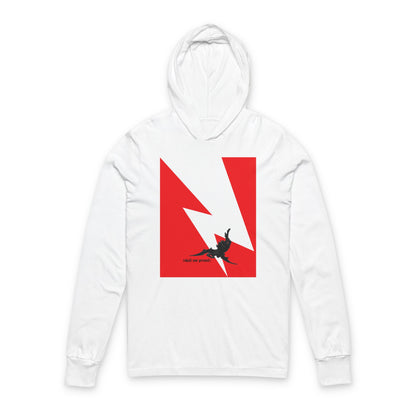 Shall Not Prevail | Satan Fell from Heaven Like Lightning (Luke 10:18) | Minimalist Design | Orthodox Long Sleeve Hooded Shirt
