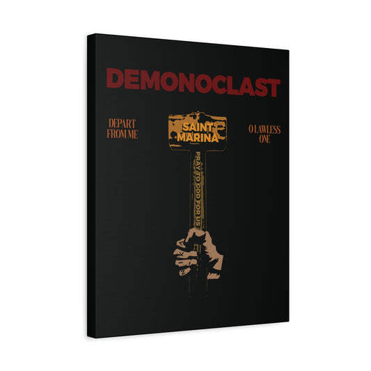 Demonoclast | St. Marina's Hammer | NIKA Fist | Christ Conquers | Demon Smasher | Unseen Warfare | Christian Martyrdom | Orthodox Canvas Art