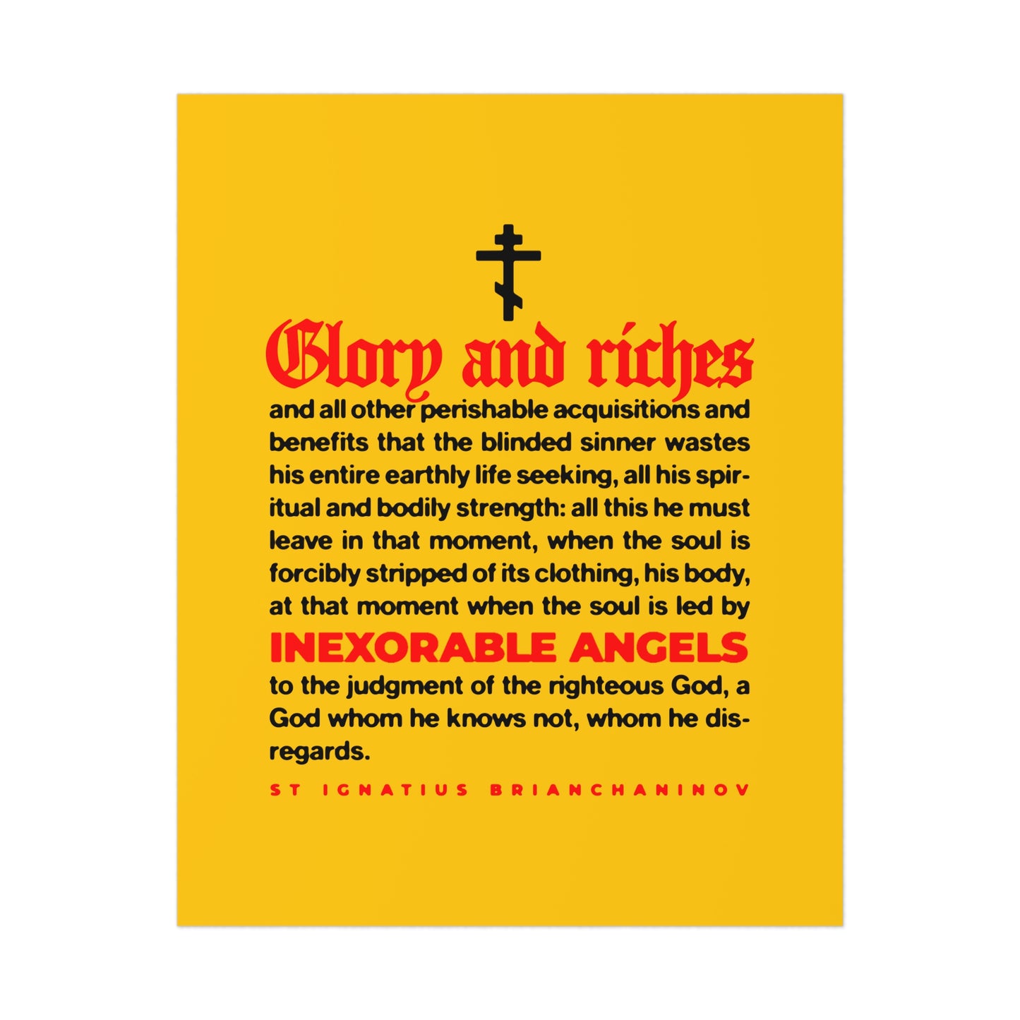 Inexorable Angels (St Ignatius Brianchaninov) No. 1 | Orthodox Christian Art Poster