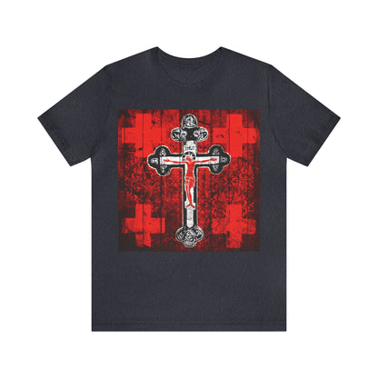 Alpha and Omega Art Cross/Crucifix No. 1 | Orthodox Christian T-Shirt