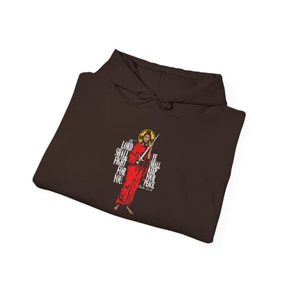 The Lord Shall Fight For You (Exodus 14:14) | Jesus Christ with Sword IconoGraphic | Orthodox Christian Hoodie
