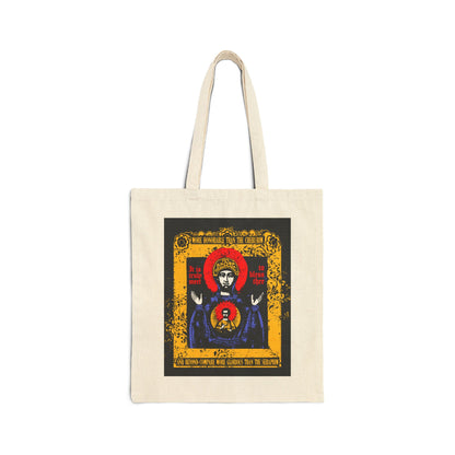 It is Truly Meet To Bless Thee Iconographic | Axion Estin Hymn to the Mother of God Theotokos | Orthodox Christian Tote Bag