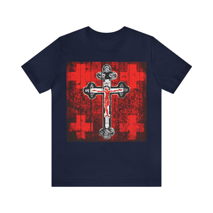 Alpha and Omega Art Cross/Crucifix No. 1 | Orthodox Christian T-Shirt