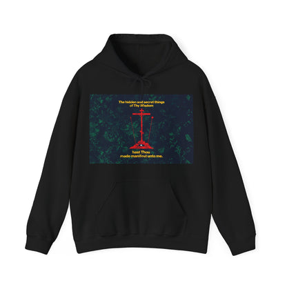 The Hidden and Secret Things of Thy Wisdom (Golgotha Cross) No. 1 | Orthodox Christian Hoodie / Hooded Sweatshirt