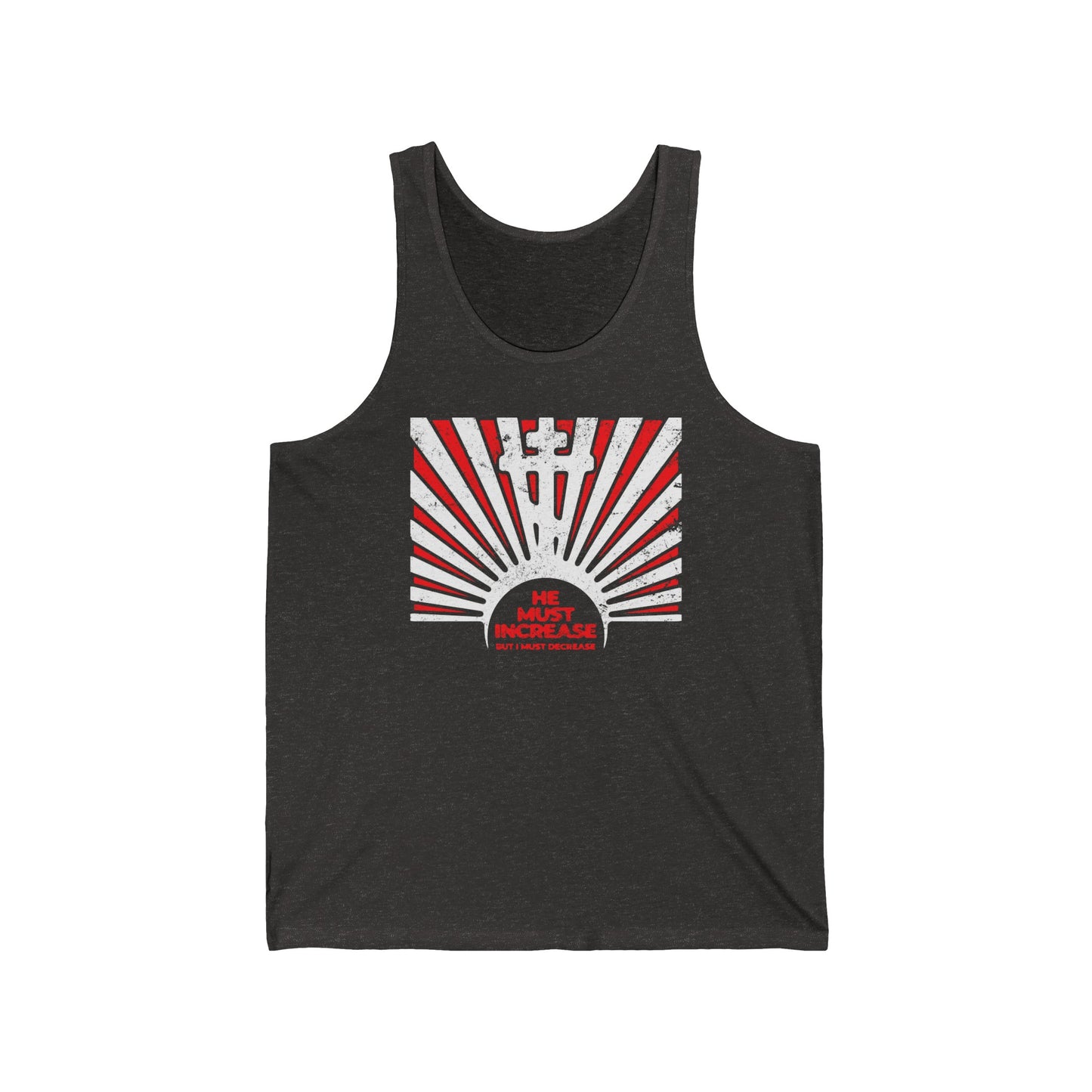 He Must Increase, but I Must Decrease No. 2 | Orthodox Christian Jersey Tank Top / Sleeveless Shirt