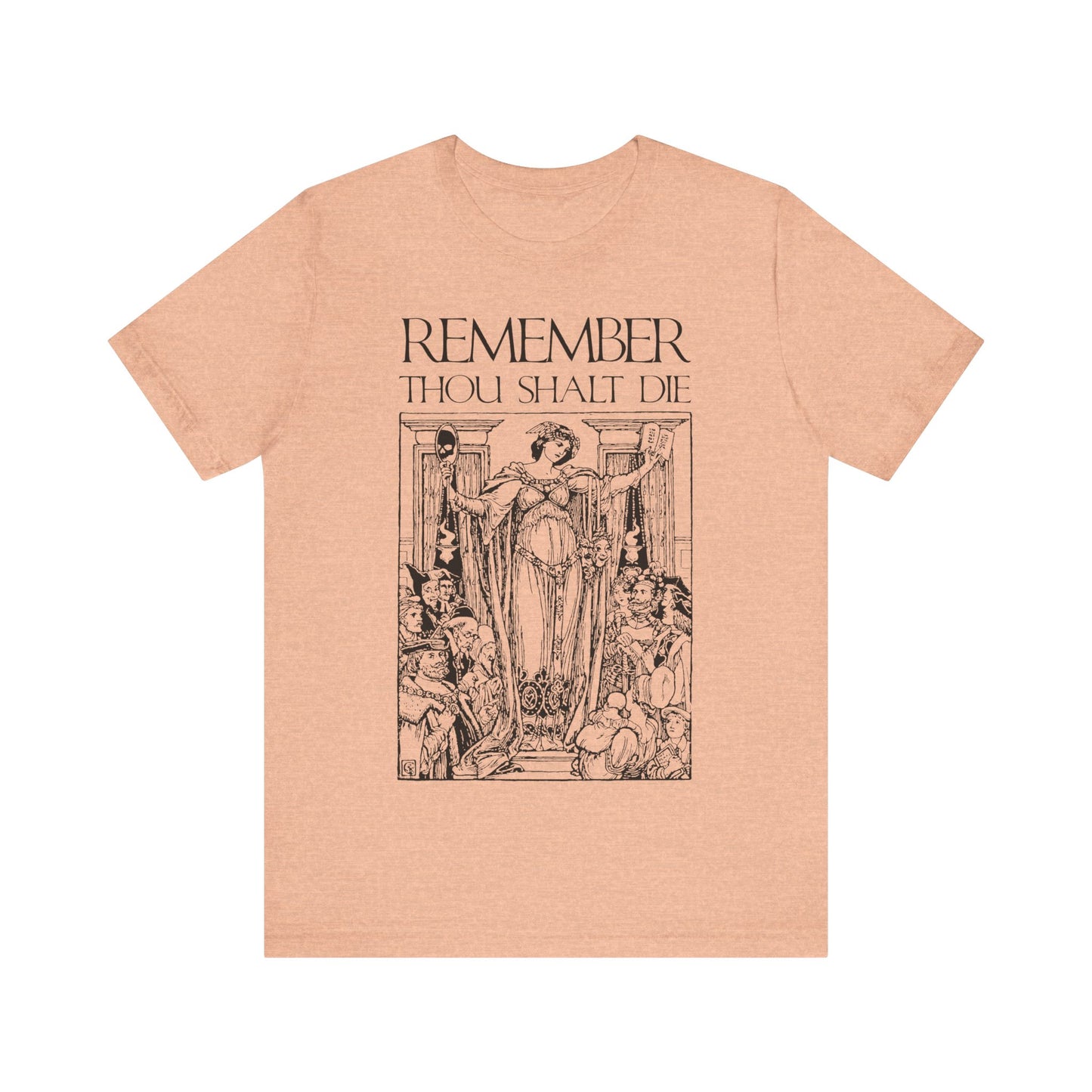 Remember You Will Die Shakespearean Design | Memento Mori | Classic Woodcut Illustration Aesthetic | Orthodox Christian T-Shirt