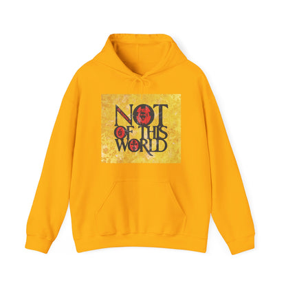 My Kingdom is Not of This World (John 18:36) | Bold Red, Yellow & Black Textured Design with Icon Motifs | Orthodox Christian Hoodie