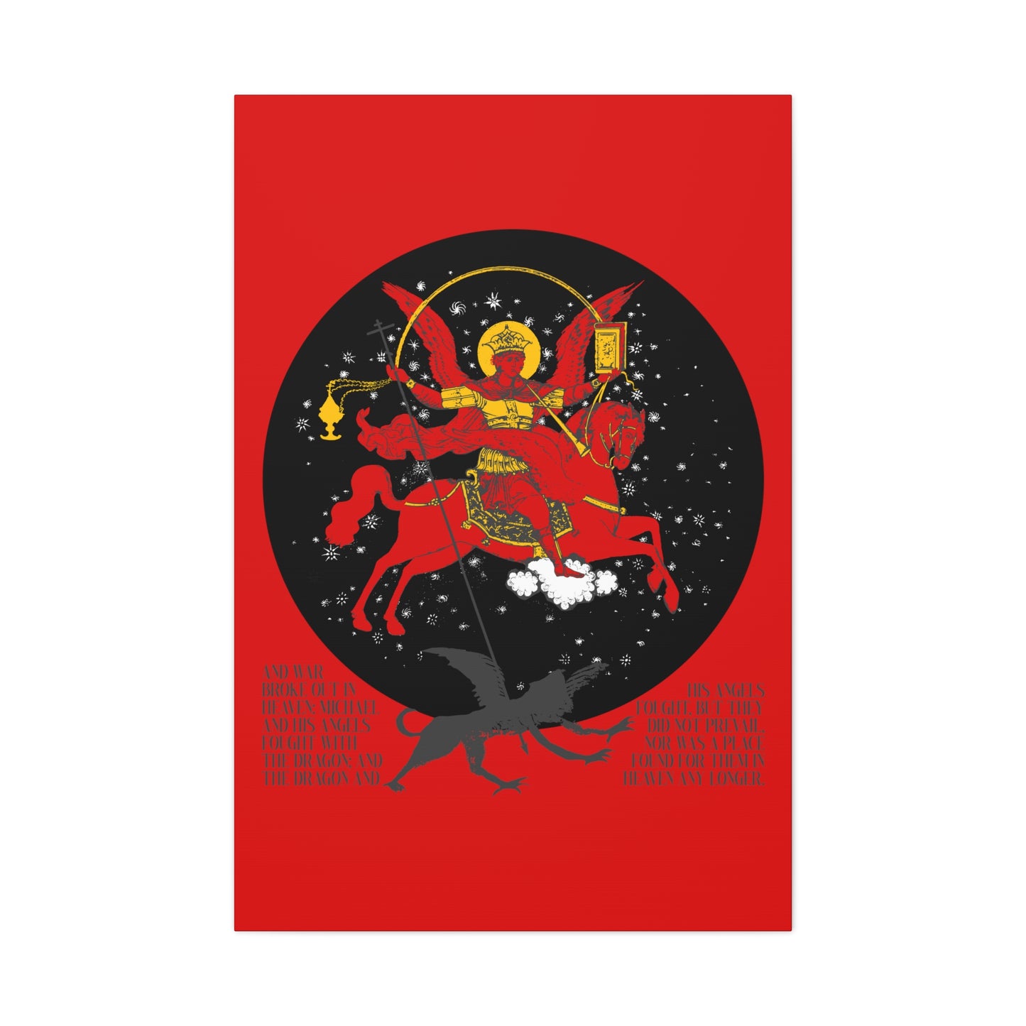 Archangel Michael of the Apocalypse No. 1 | Canvas Icono-Graphic | Orthodox Christian Art