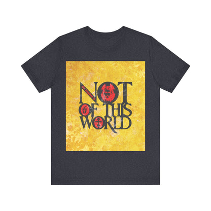My Kingdom is Not of This World (John 18:36) | Bold Red, Yellow & Black Textured Design with Icon Motifs | Orthodox Christian T-Shirt