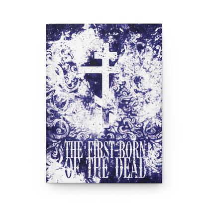 The First-Born of the Dead | Glowing White & Blue Textured Cosmic Orthodox Cross | Resurrection & Apocalypse | Orthodox Hardcover Journal