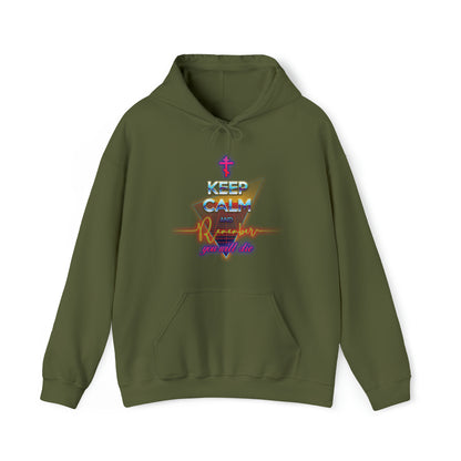 Keep Calm and Remember You Will Die No. 3 (80s/Vaporwave/Outrun Design) | Orthodox Christian Hoodie / Hooded Sweatshirt