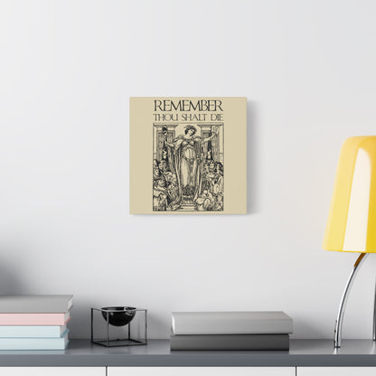 Remember You Will Die Shakespearean Design | Memento Mori | Classic Woodcut Illustration Aesthetic | Christian Wall Art