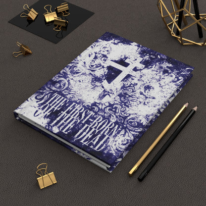 The First-Born of the Dead | Glowing White & Blue Textured Cosmic Orthodox Cross | Resurrection & Apocalypse | Orthodox Hardcover Journal